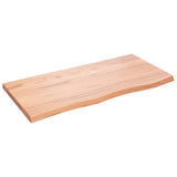 NNEVL Table Top Light Brown 100x50x4 cm Treated Solid Wood Oak