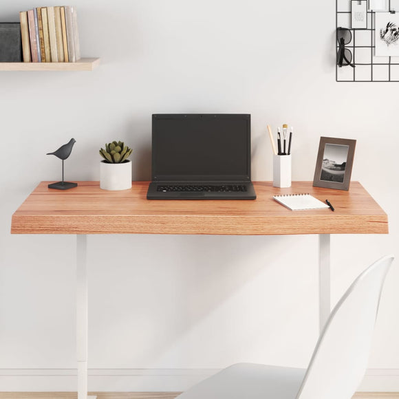NNEVL Table Top Light Brown 100x60x6 cm Treated Solid Wood Oak
