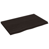 NNEVL Table Top Dark Brown 80x50x4 cm Treated Solid Wood Oak