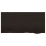 NNEVL Table Top Dark Brown 100x50x4 cm Treated Solid Wood Oak
