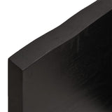 NNEVL Table Top Dark Brown 120x50x4 cm Treated Solid Wood Oak
