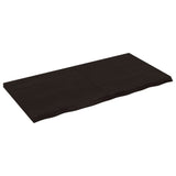 NNEVL Table Top Dark Brown 120x60x4 cm Treated Solid Wood Oak