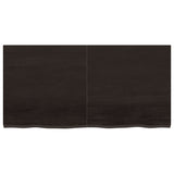 NNEVL Table Top Dark Brown 120x60x4 cm Treated Solid Wood Oak