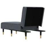 NNEVL Chaise Longue Dark Grey Velvet