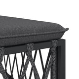 NNEVL 2 Piece Garden Lounge Set with Cushions Anthracite Steel