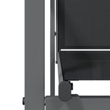 NNEVL 3 Piece Garden Dining Set Black Textilene and Steel