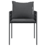 NNEVL Garden Chairs with Cushions 4 pcs Black 54x61x83 cm Poly Rattan