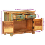 NNEVL Sideboard 68x35x55 cm Solid Wood Reclaimed