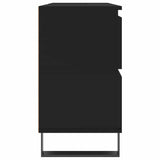 NNEVL Bathroom Cabinet Black 80x33x60 cm Engineered Wood