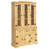 NNEVL Highboard Corona Brown 112x43x196 cm Solid Wood Mexican Pine