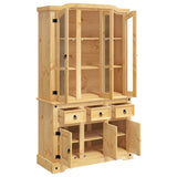 NNEVL Highboard Corona Brown 112x43x196 cm Solid Wood Mexican Pine