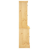 NNEVL Highboard Corona Brown 112x43x196 cm Solid Wood Mexican Pine
