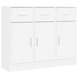 NNEVL Sideboard White 91x28x75 cm Engineered Wood