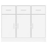 NNEVL Sideboard White 91x28x75 cm Engineered Wood
