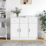 NNEVL Sideboard White 91x28x75 cm Engineered Wood