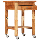 NNEVL Kitchen Trolley 55x55x89 cm Solid Wood Acacia