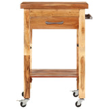 NNEVL Kitchen Trolley 55x55x89 cm Solid Wood Acacia