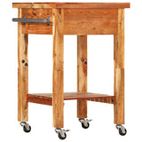 NNEVL Kitchen Trolley 55x55x89 cm Solid Wood Acacia