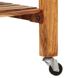 NNEVL Kitchen Trolley 55x55x89 cm Solid Wood Acacia