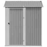 NNEVL Garden Shed Light Grey 192x152.5x237 cm Galvanised Steel