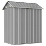 NNEVL Garden Shed Light Grey 192x152.5x237 cm Galvanised Steel