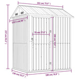 NNEVL Garden Shed Light Grey 192x152.5x237 cm Galvanised Steel