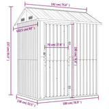 NNEVL Garden Shed Anthracite 192x152.5x237 cm Galvanised Steel