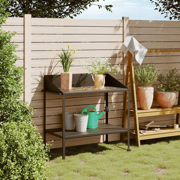 NNEVL Plant Stand Anthracite 100x54.5x100 cm Galvanised Steel
