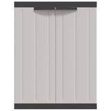 NNEVL Outdoor Storage Cabinet Grey and Black 65x37x85 cm PP