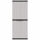 NNEVL Outdoor Storage Cabinet Grey and Black 65x37x165 cm PP