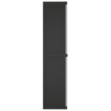 NNEVL Outdoor Storage Cabinet Grey and Black 65x37x165 cm PP