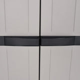 NNEVL Outdoor Storage Cabinet Grey and Black 65x37x165 cm PP