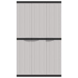 NNEVL Outdoor Storage Cabinet Grey and Black 97x37x165 cm PP