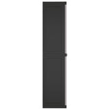 NNEVL Outdoor Storage Cabinet Grey and Black 97x37x165 cm PP