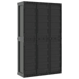 NNEVL Outdoor Storage Cabinet Grey and Black 97x37x165 cm PP