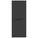 NNEVL Outdoor Storage Cabinet Black 65x37x165 cm PP