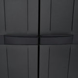 NNEVL Outdoor Storage Cabinet Black 65x37x165 cm PP