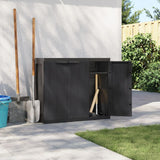 NNEVL Outdoor Storage Cabinet Black 97x37x85 cm PP