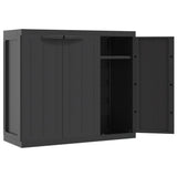 NNEVL Outdoor Storage Cabinet Black 97x37x85 cm PP