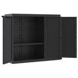 NNEVL Outdoor Storage Cabinet Black 97x37x85 cm PP