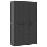 NNEVL Outdoor Storage Cabinet Black 97x37x165 cm PP