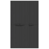 NNEVL Outdoor Storage Cabinet Black 97x37x165 cm PP