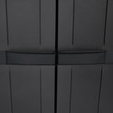 NNEVL Outdoor Storage Cabinet Black 97x37x165 cm PP