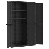 NNEVL Outdoor Storage Cabinet Black 97x37x165 cm PP