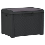 NNEVL Garden Storage Box with Seat Cushion Anthracite 125 L PP