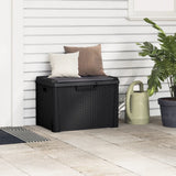 NNEVL Garden Storage Box with Seat Cushion Anthracite 125 L PP