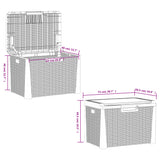 NNEVL Garden Storage Box with Seat Cushion Anthracite 125 L PP