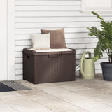 NNEVL Garden Storage Box with Seat Cushion Brown 125 L PP