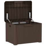 NNEVL Garden Storage Box with Seat Cushion Brown 125 L PP