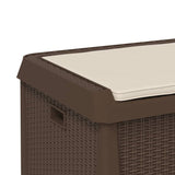 NNEVL Garden Storage Box with Seat Cushion Brown 125 L PP